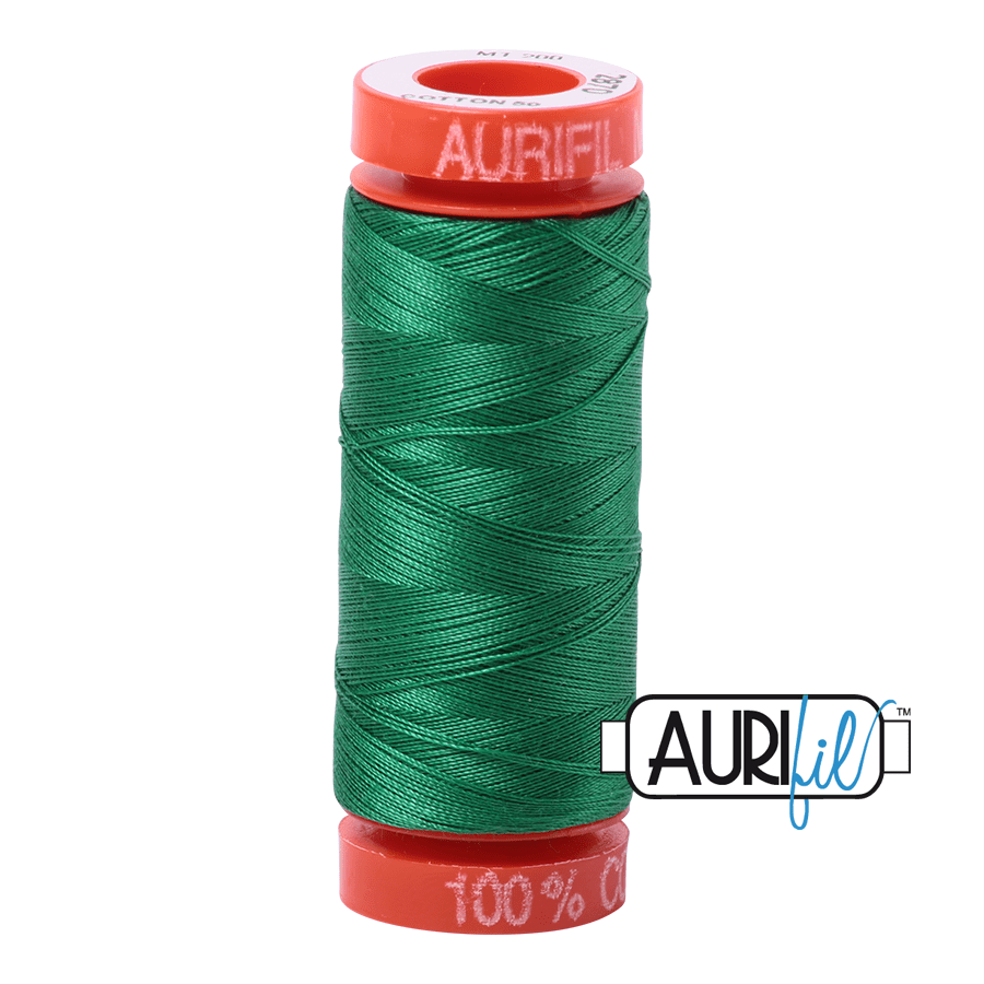 Aurifil Cotton Mako Thread - 50wt - 200m Spool - Green - MK50SP200-2870