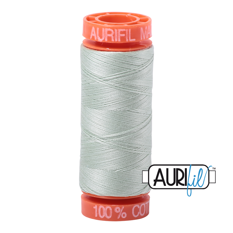 Aurifil Cotton Mako Thread - 50wt - 220m Spool - Platinum - BMK50 2912