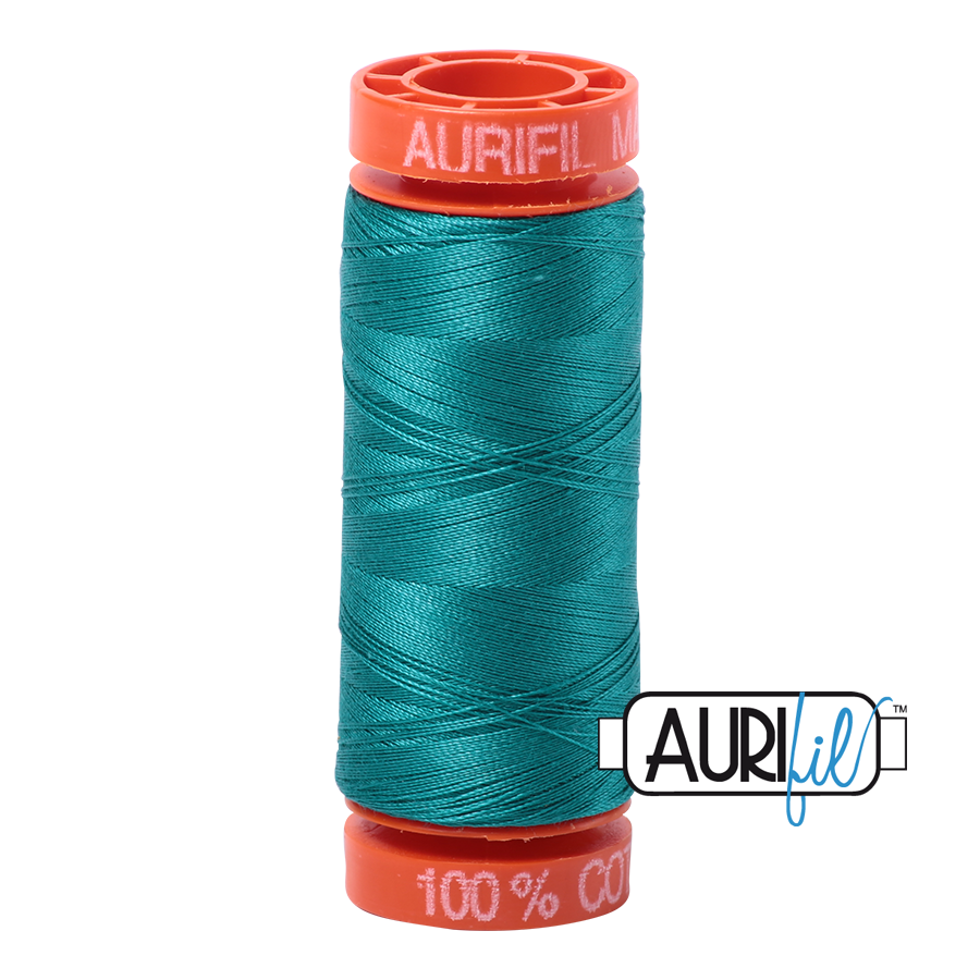 Aurifil Cotton Mako Thread - 50wt - 220m Spool - Jade - BMK50 4093