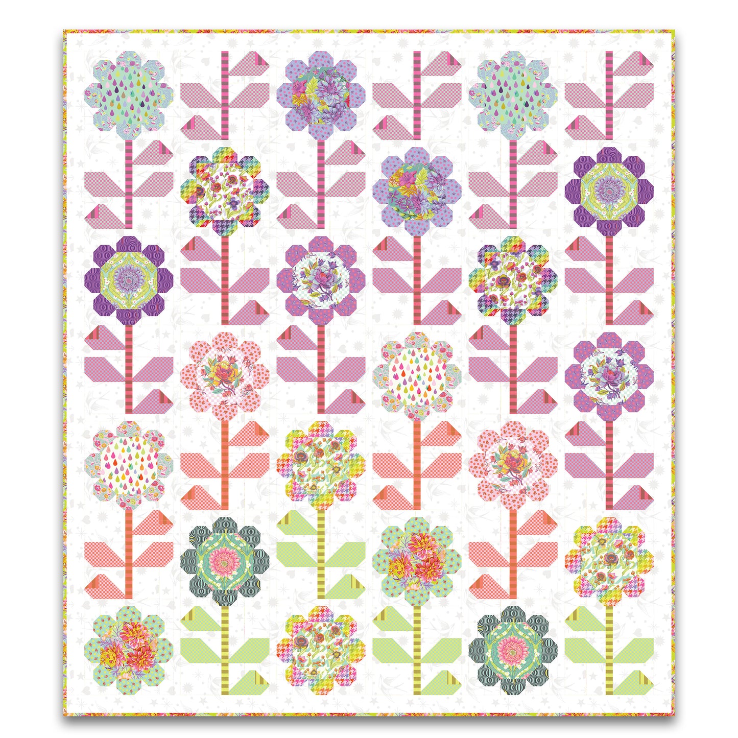 Blooming Bouquet Quilt Kit (Light) Featuring Untamed from Tula Pink