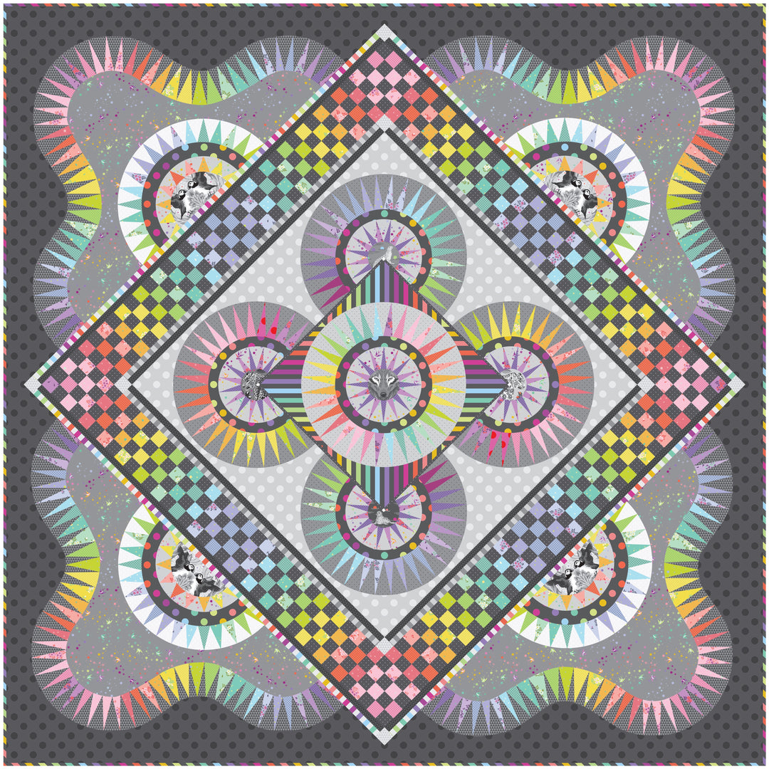 Brilliant Beauties of Joy Graywork Quilt Kit - Fabric + Pattern (Preorder)