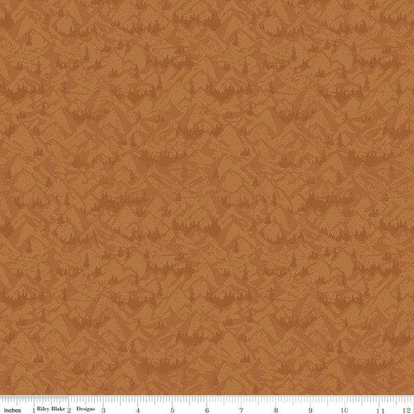 PREORDER - Legends of the National Parks - Mountains in Sienna - Anderson Design Group - C13284-SIENNA - Half Yard