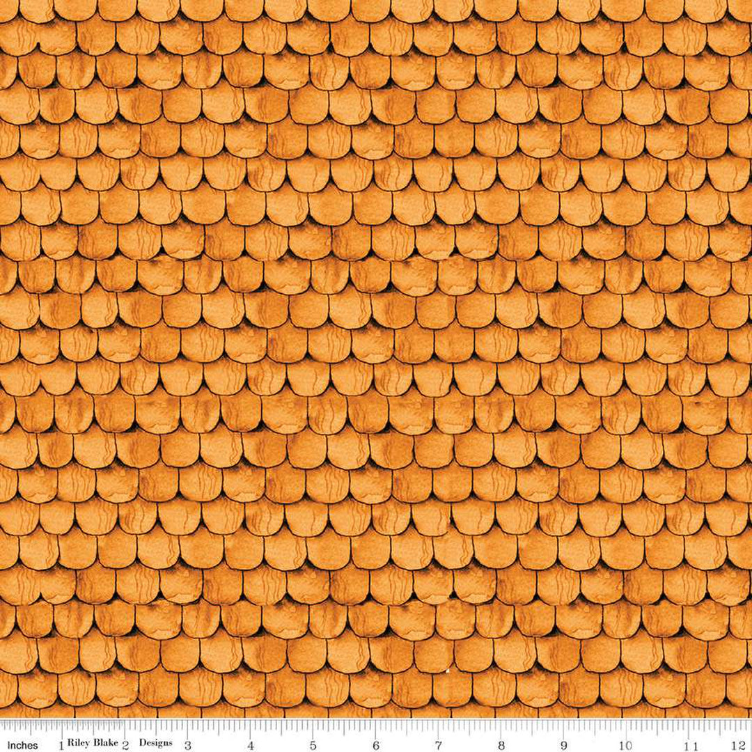 PREORDER - Pumpkin Patch - Raise the Rooftop Orange - C14577R-ORANGE - Half Yard