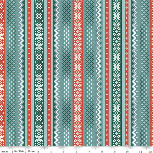 PREORDER - Ski Hill - Sweater in Teal - Corinne Wells - C14773-TEAL - Half Yard