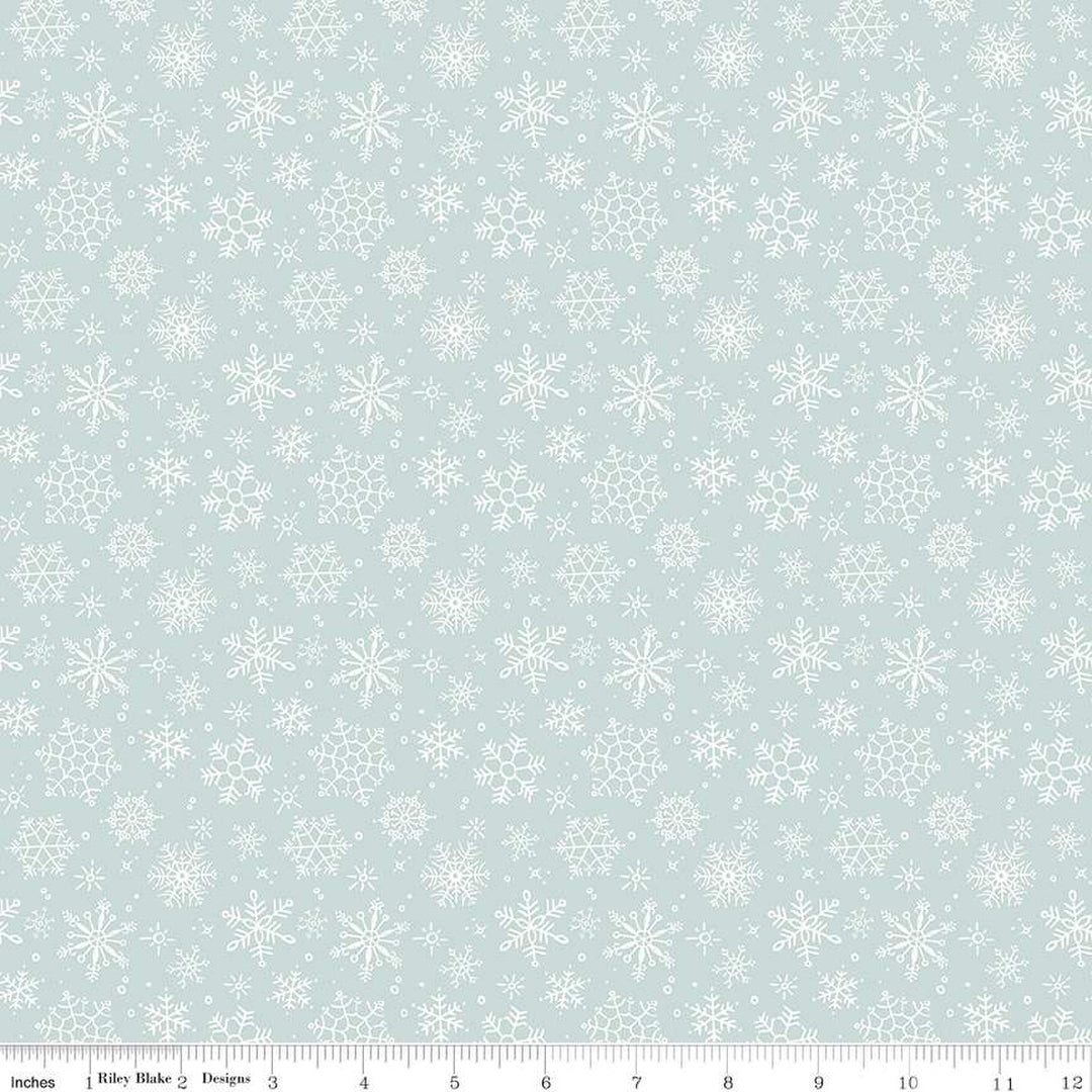 PREORDER - Magical Winterland - Snowflake in Blue - Lisa Audit - C14944-BLUE - Half Yard