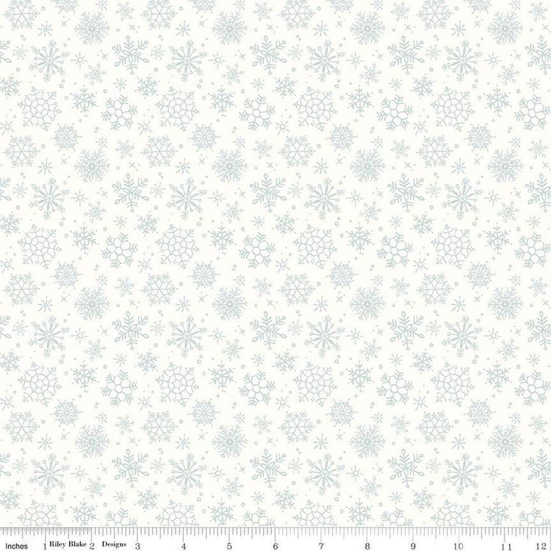 PREORDER - Magical Winterland - Snowflake in Snow - Lisa Audit - C14944-SNOW - Half Yard