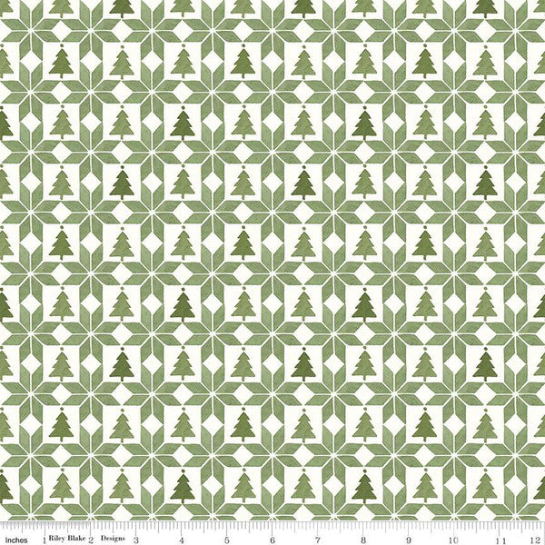 PREORDER - Magical Winterland - Patchwork in Green - Lisa Audit - C14946-GREEN - Half Yard