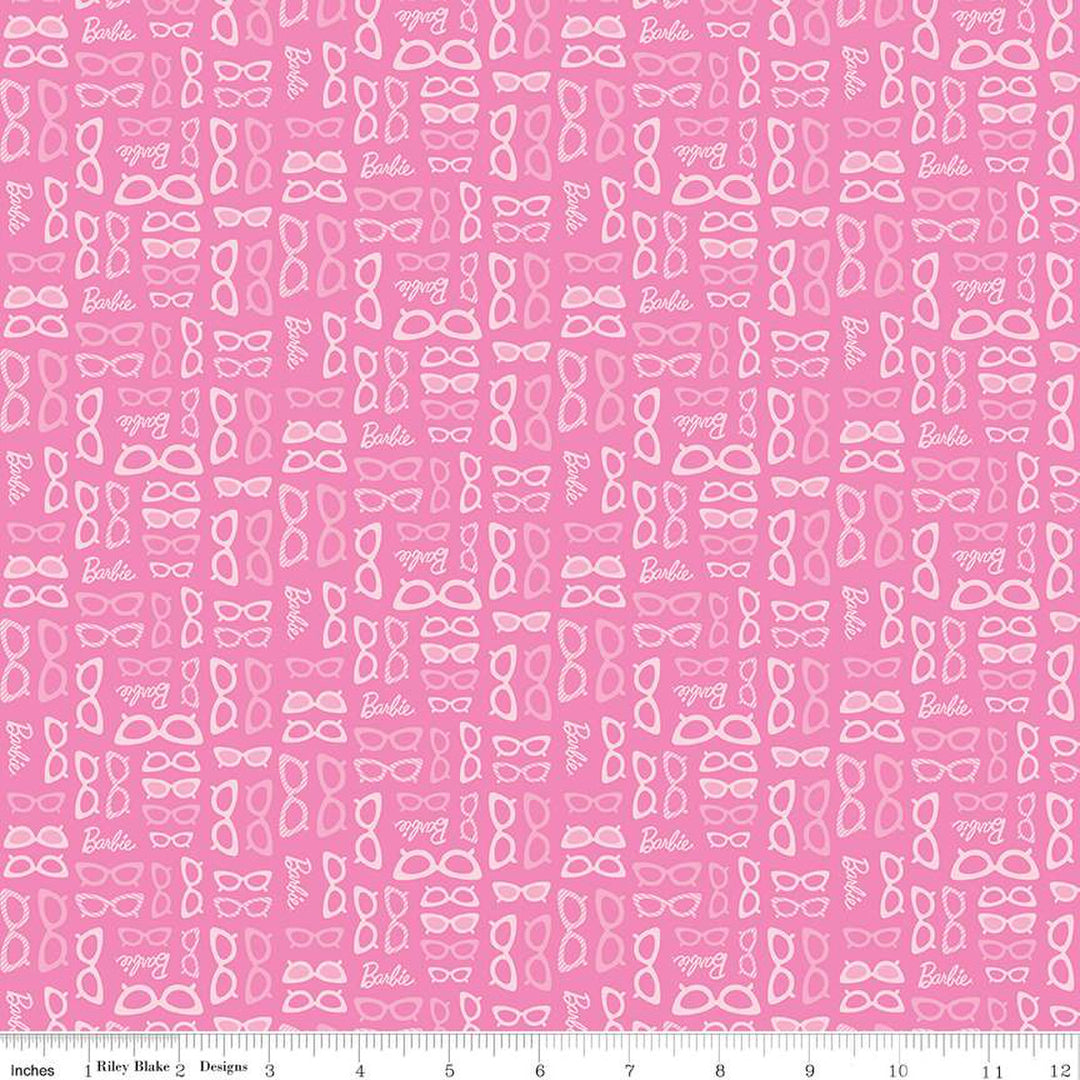 PREORDER - Barbie World - Barbie Glasses Medium Pink - Riley Blake Designs - C15025-MEDPINK - Half Yard