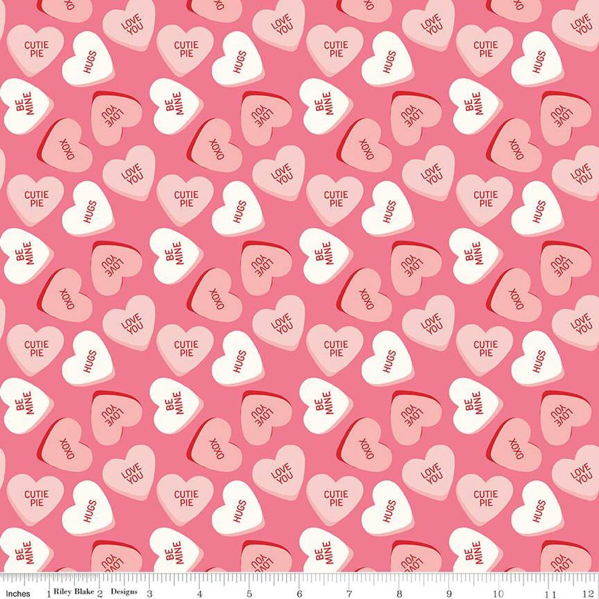 Sweetheart - Main Hot Pink - My Mind's Eye - C15500-HOTPINK - Half Yard