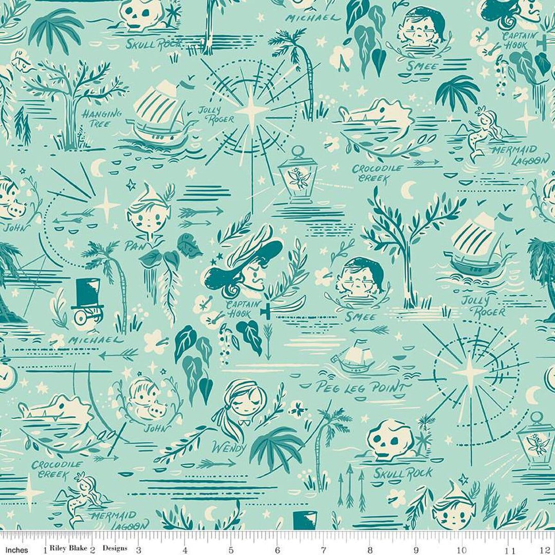 Forever Neverland - Neverland Map in Songbird - Jill Howarth - C15902-SONGBIRD - Half Yard