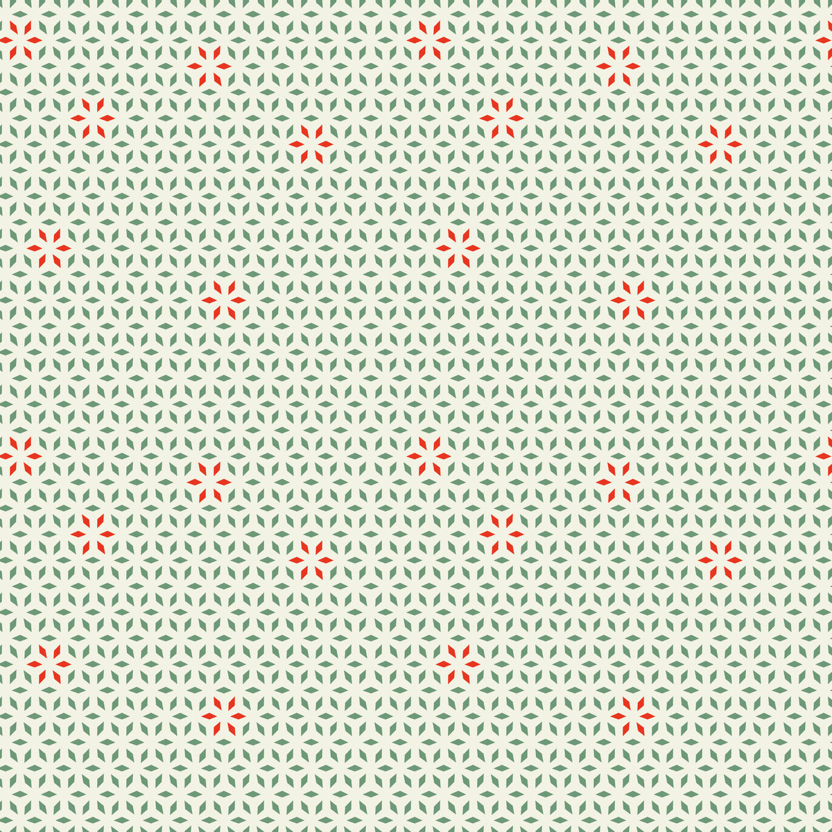 Christmas Cheer - Snowflake Doily in Cream - Shawn Wallace - C19065-CREAM - Half Yard (Preorder)