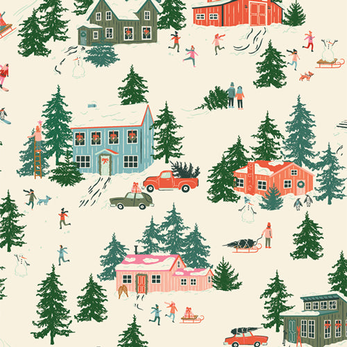 PREORDER - Christmas in the Cabin - Merry Town - AGF Studio - CCA258900 - Half Yard