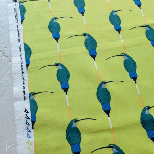 Cotton quilting fabric pattern called 'Hummingbird Vines'. Part of the 'Monteverde Habitat Vol. 1' fabric collection. Designed by Charlie Harper for fabric company Birch Fabrics. SKU: CH-372. 44-45 inch width.
