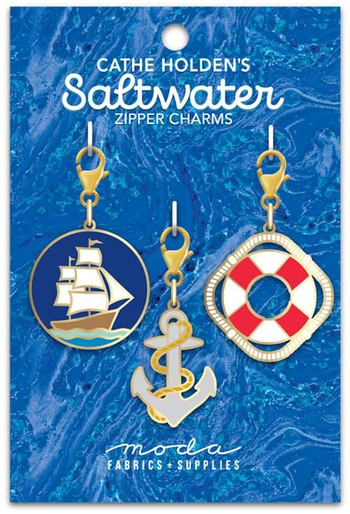 Cathe Holden - Saltwater Ship Zipper Charms - Set of 3 - CH205 (Preorder)