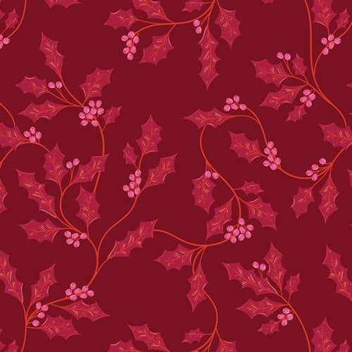 Christmas in Color - Berry & Bloom - AGF Studio - CMC-25410 - Half Yard (Preorder)