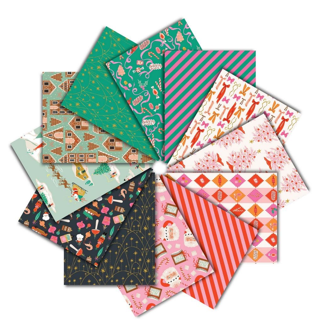 Holly Jolly Fat Quarter Bundle, 12 Pieces - by Faye Guanipa