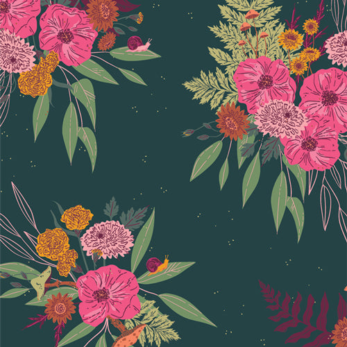 Moon Forest Echoes quilting fabric, part of The Cur8tor Bohemia fabric collection by AGF Studios (SKU: CUR8BH106)