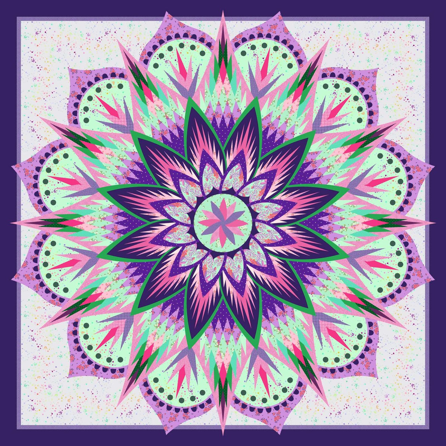 Carnival Flower Quilt Kit - Fabric Only (Preorder)
