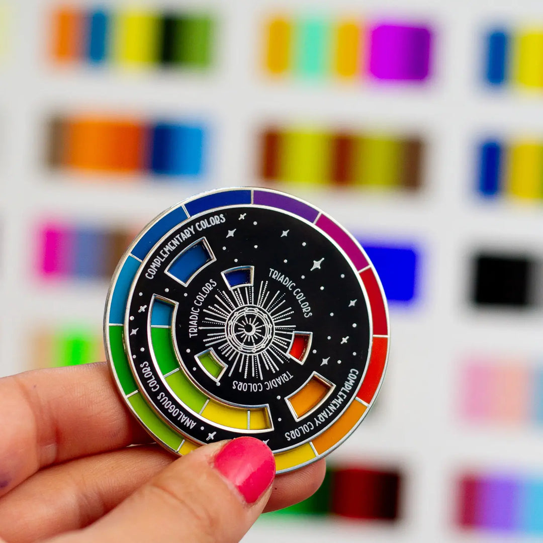PREORDER - The Gray Muse - Color Wheel Black - Enamel Pin