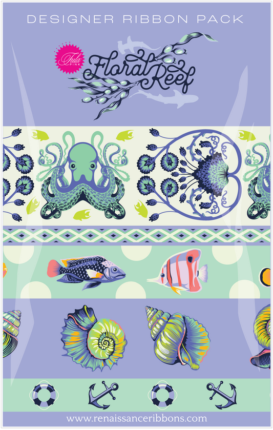 Marine Floral Reef Ribbon Pack by Tula Pink