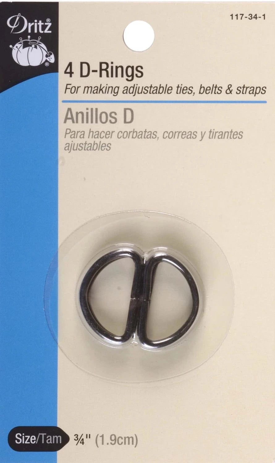 Dritz - 3/4" D Rings Nickel - Dritz 117-34-65