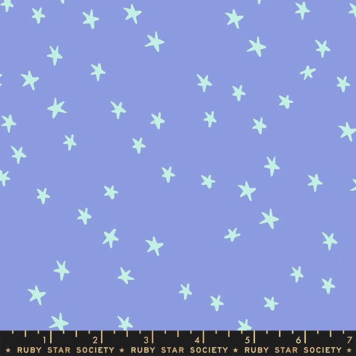 Cotton quilting fabric pattern called 'Starry in Dusk'. Part of the 'Starry' fabric collection. Designed by Ruby Star Society for fabric company Moda Fabrics. SKU: RS4109 57. 44-45 inch width.