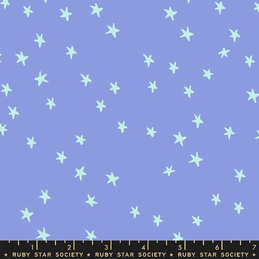 Cotton quilting fabric pattern called 'Starry in Dusk'. Part of the 'Starry' fabric collection. Designed by Ruby Star Society for fabric company Moda Fabrics. SKU: RS4109 57. 44-45 inch width.
