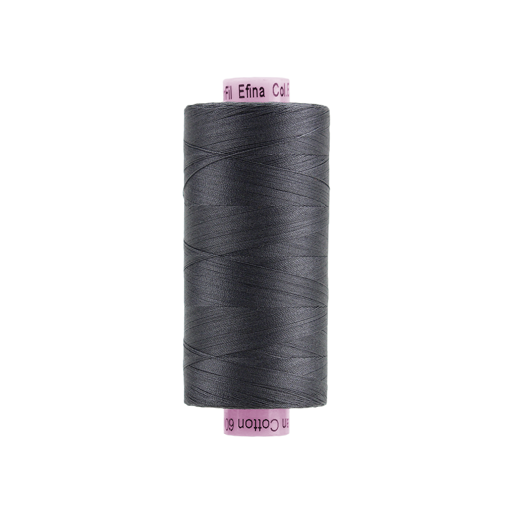 Wonderfil - Efina 60 wt. Thread - Charcoal - 1500yd Spool - EF-06