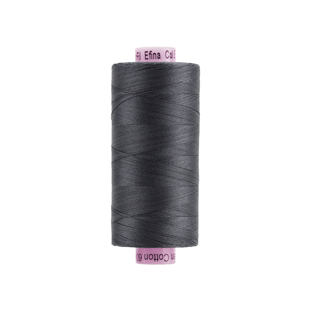 Wonderfil - Efina 60 wt. Thread - Charcoal - 1500yd Spool - EF-06