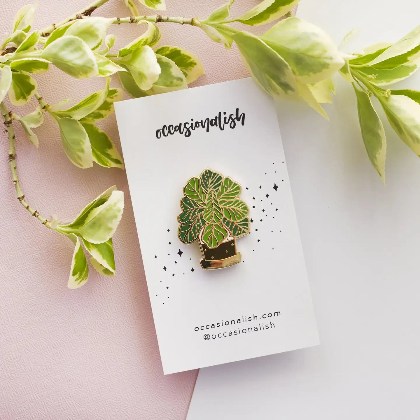 Fiddle Leaf Fig Enamel Pin - Occasionalish