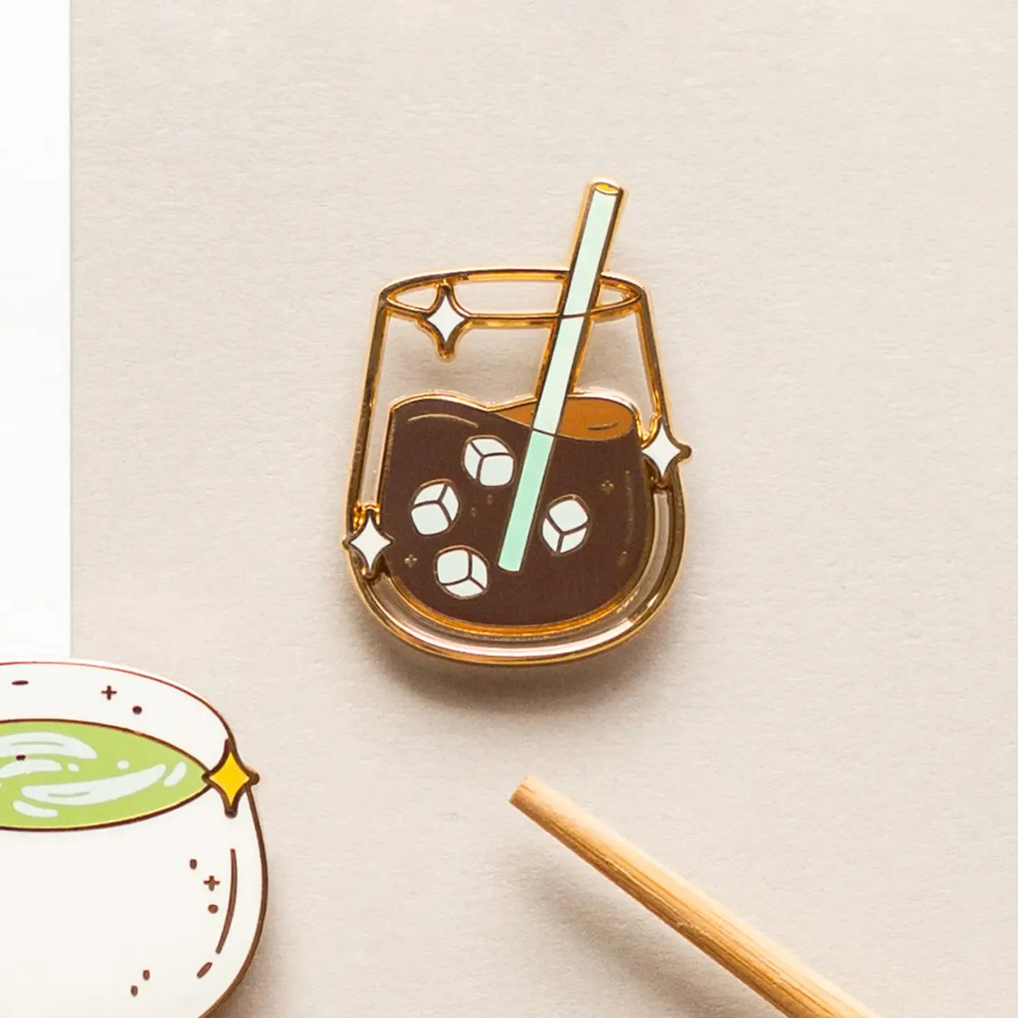 Iced Coffee Enamel Pin - Occasionalish