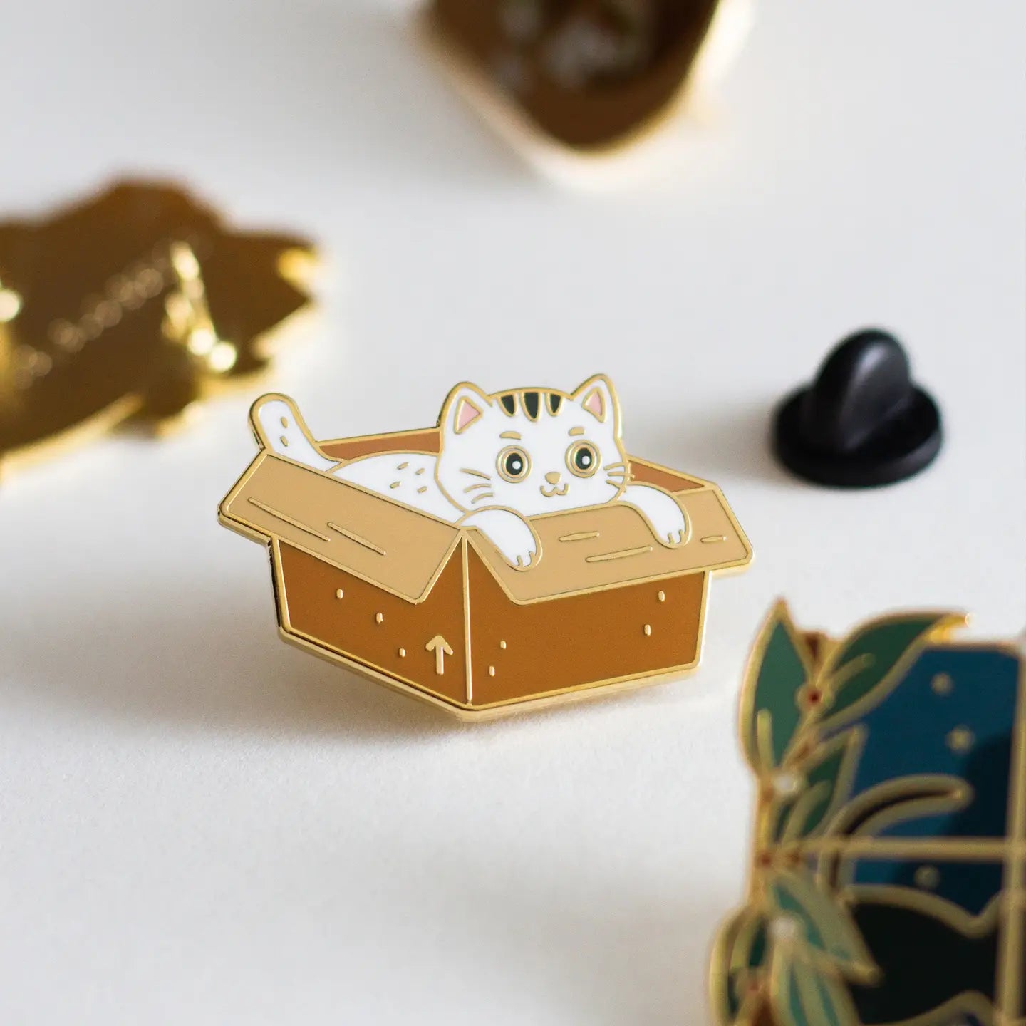 Box Cat Enamel Pin - Occasionalish