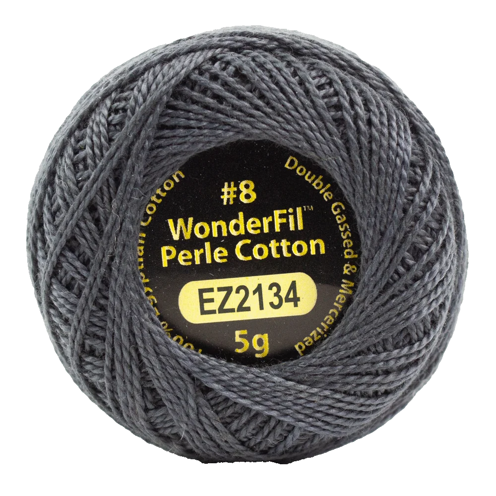 Charcoal - 8 wt Perle Cotton Eleganza by Alison Glass