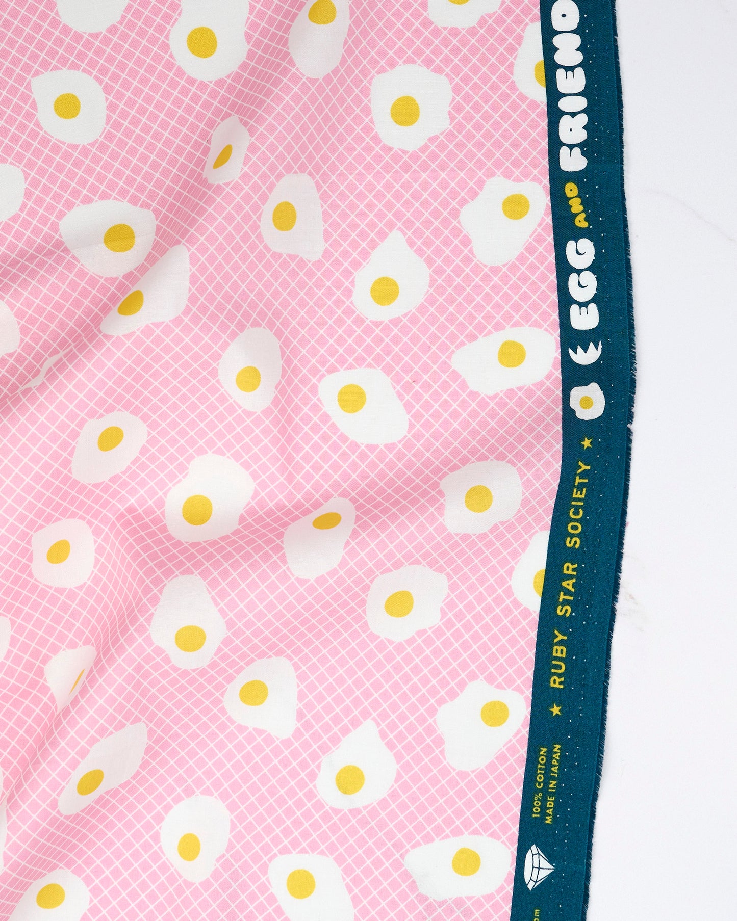 Fried Eggs in Posy - Egg and Friends by Kimberly Kight - Half Yard