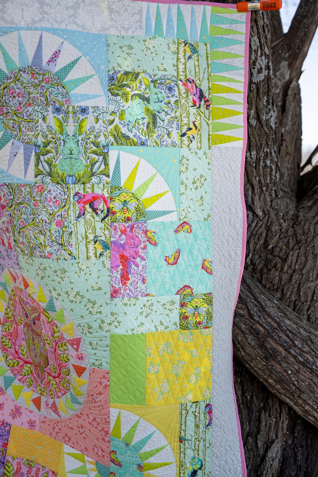 Emperor's Wheel Quilt Kit - Full Moon Forest II by Tula Pink - Fabric Only