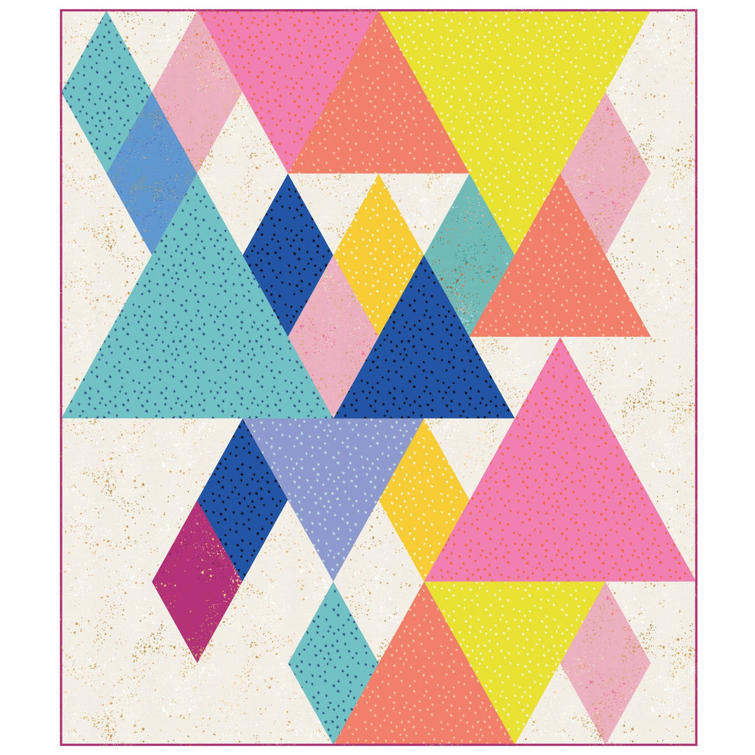 Starry and Speckled Quilt Kit - End Game by Tied With a Ribbon and Pink Door Fabrics