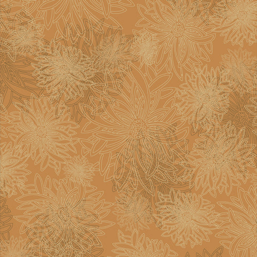 Floral Elements - Mocha - AGF Studio - FE-526 - Half Yard (Preorder)