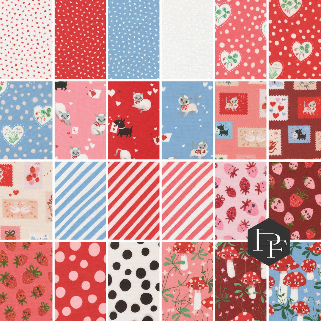 Funny Valentine Half Yard Bundle by Lizzy House - 24 pieces (Preorder)