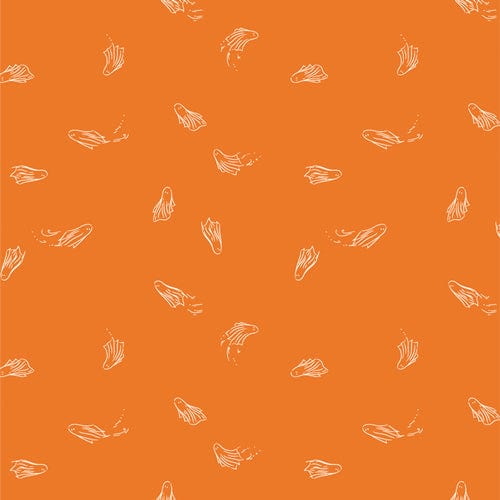 A closeup shot of the quilting fabric pattern called Ghostly Dance, designed by AGF Studio as part of the Ghostly & Haunted collection. The SKU is GHH13133.