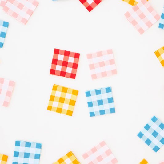 Sarah Hearts - Gingham Multipack - Sewing Woven Clothing Label Tags - LP189