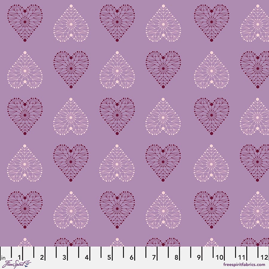 Amour in Amethyst quilting fabric, part of the Enrapture fabric collection by Giucy Giuce. (SKU: PWGG007.AMETHYST)
