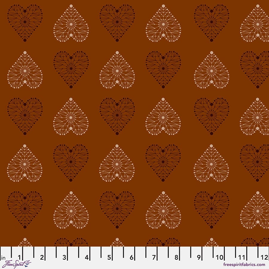 Amour in Spice quilting fabric, part of the Enrapture fabric collection by Giucy Giuce (SKU: PWGG007.SPICE)