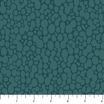 Detailed pattern of Heather Bailey's Pop Sugar collection quilting fabric, pebble pattern hex #1e4950. SKU 92059-64.