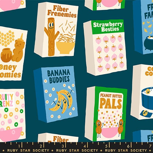 Part Of This Complete Breakfast in Galaxy quilting fabric, part of the Egg and Friends fabric collection by Kimberly Kight for Ruby Star Society. (SKU: RS3106 16)