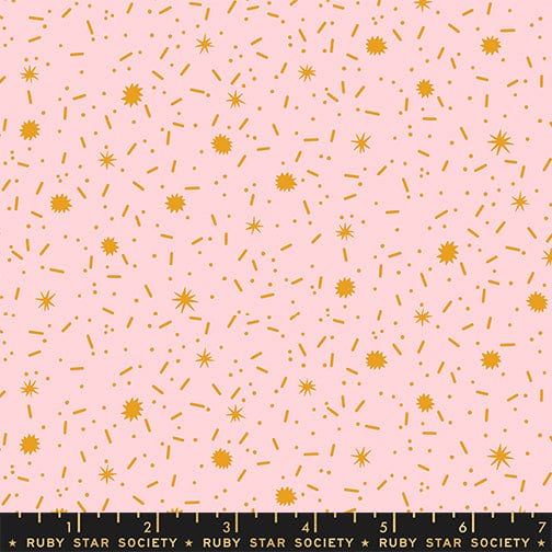 Sugar Rush in Candy Pink quilting fabric, part of the Egg and Friends fabric collection by Kimberly Kight for Ruby Star Society. (SKU: RS3095 13)