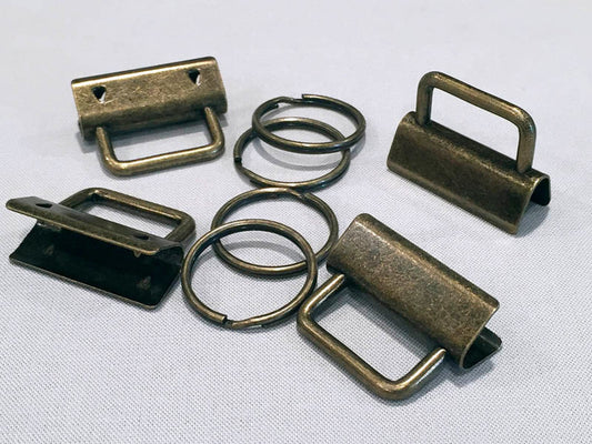 Lazy Girl Designs - Key Fob Hardware in Antique Brass - 4pk - LGD715