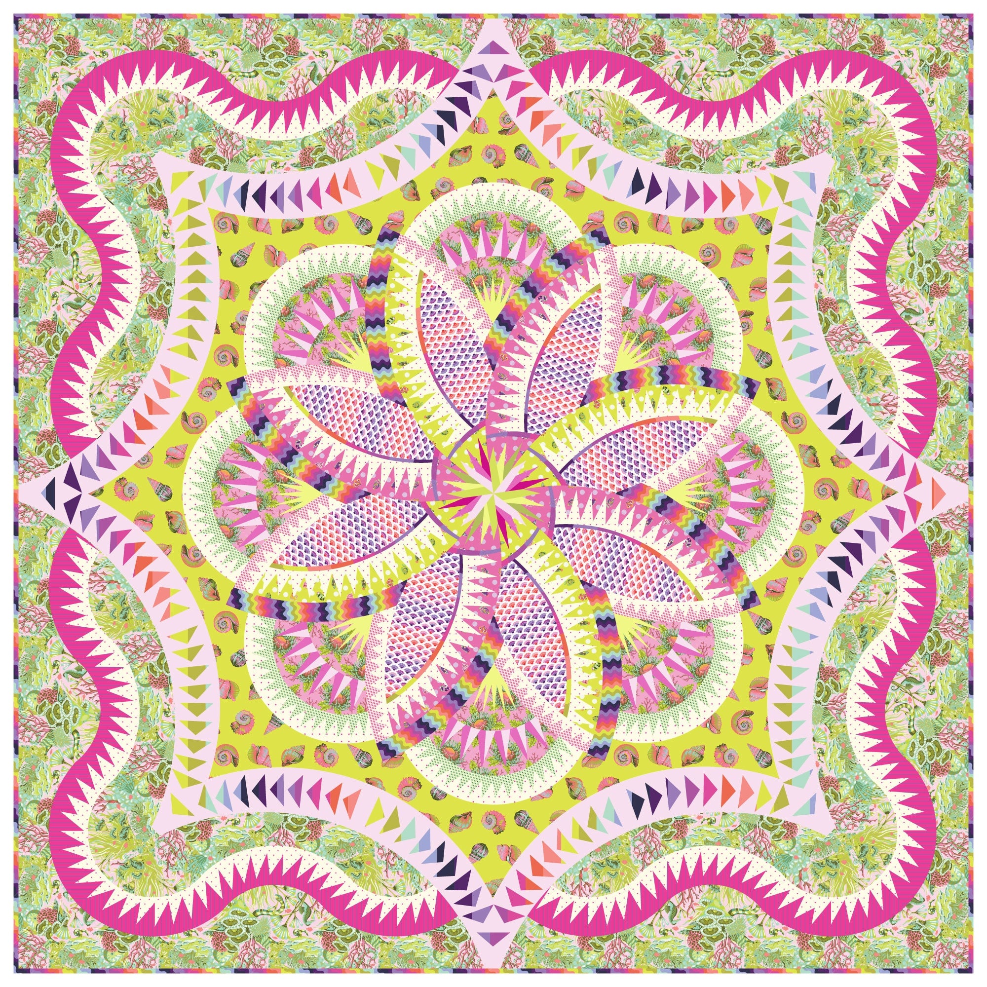 Lakeshore Hosta Block of the Month - Quiltworx + Tula Pink – Pink