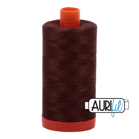 Aurifil Cotton Mako Thread - 50wt - 1300m Spool - Chocolate - MK50SP2360