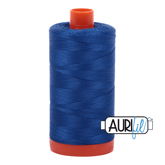 Aurifil Cotton Mako Thread - 50wt - 1300m Spool - Medium Blue - MK50SP2735