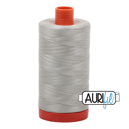 Aurifil Cotton Mako Thread - 50wt - 1300m Spool - Light Grey Green - MK50SP2843
